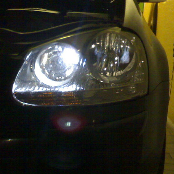 LAMPADINE LED LUCI POSIZIONE TARGA INTERNI AUTO T10 4 SMD 1210 W5W XENON  6000K BIANCO